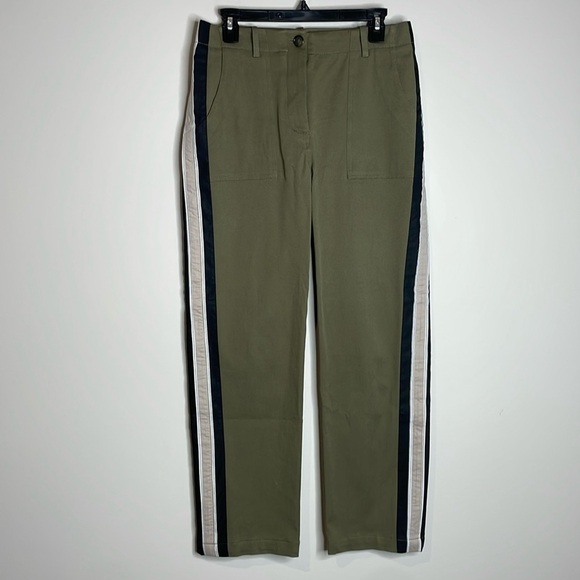TWPWomen’s Green Utility Pants Side Striped Cotton Blend Size 4
